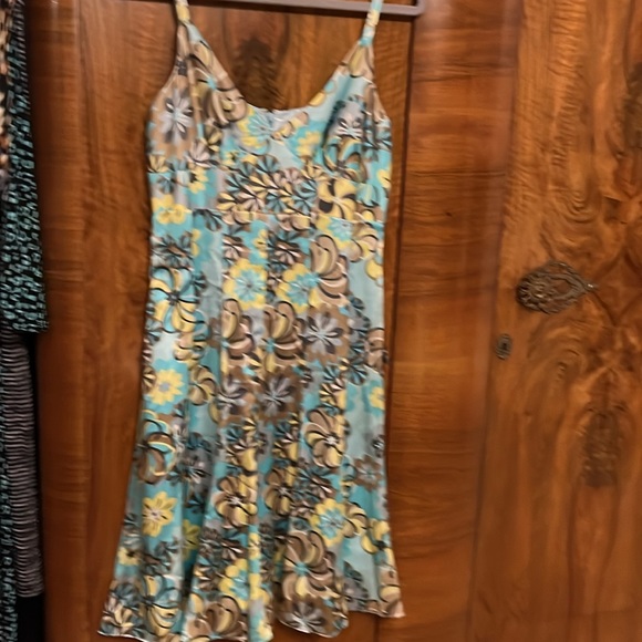 Laundry By Shelli Segal Blue and Yellow Floral Empire Waist Dress - Picture 6 of 8